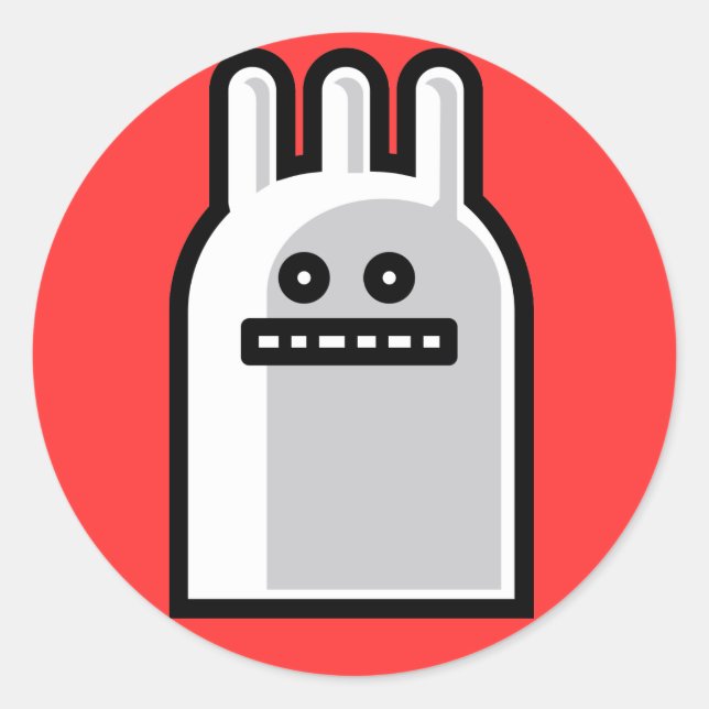 Sticker Rond Lapin toxique (Devant)