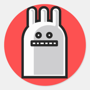 Sticker Rond Lapin toxique