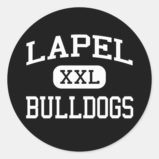 Sticker Rond Lapon - Bulldogs - Lycée - Lapel Indiana (Devant)