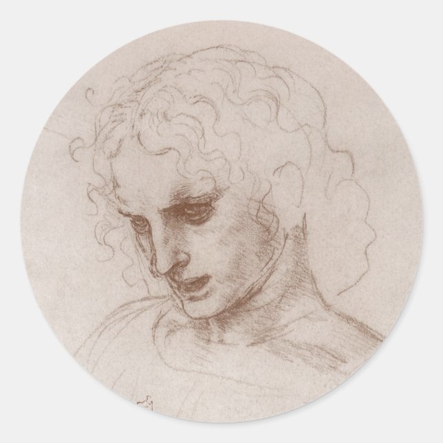 Sticker Rond L'Apôtre Jacques de Léonard de Vinci Château des S (Devant)