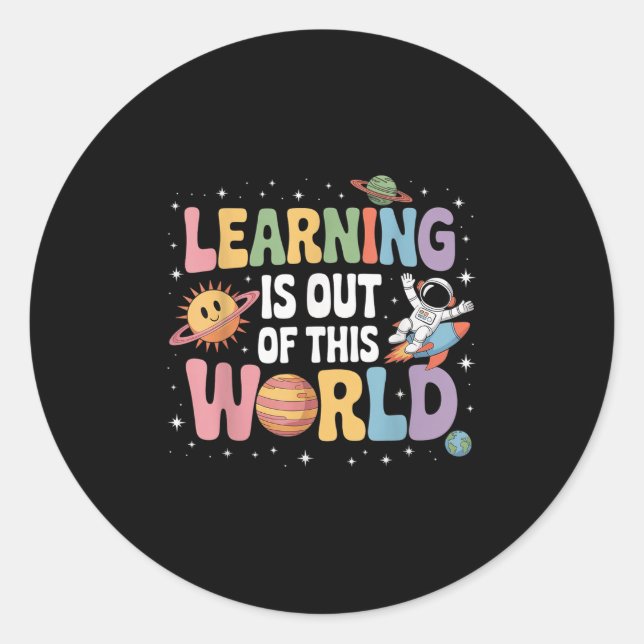 Sticker Rond L'Apprentissage Est Sorti De Ce Monde La Science D (Devant)