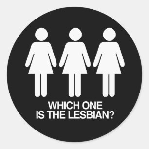 Sticker Rond LAQUELLE EST LA LESBIENNE - BLANCHE -.png