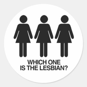 Sticker Rond LAQUELLE EST LA LESBIENNE -.png