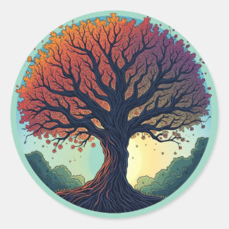 Sticker Rond L'arbre de vie