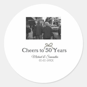 Sticker Rond L'arc d'or applaudit à 50 ans de mariage
