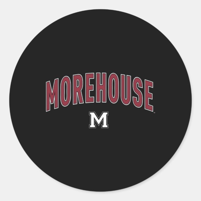 Sticker Rond L'Arche des Tigres Maroon de Morehouse (Devant)