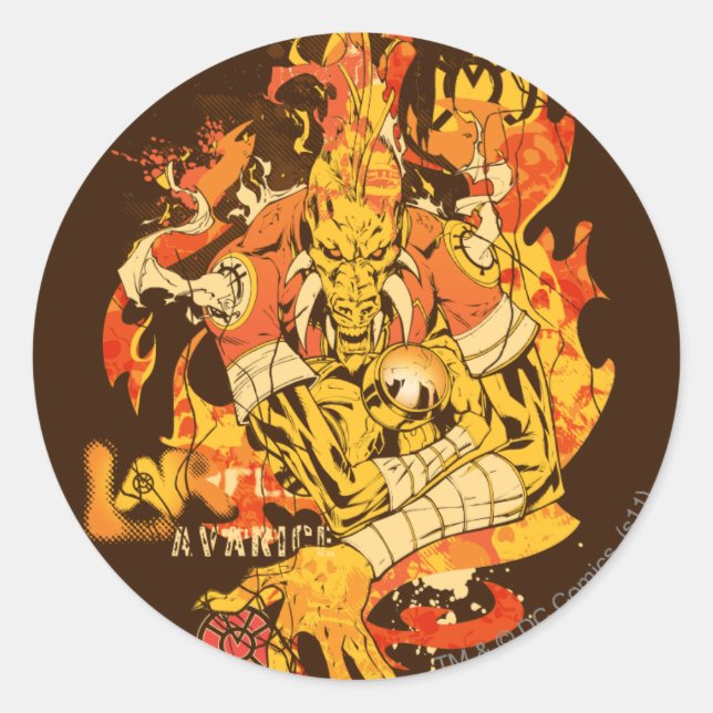 Sticker Rond Larfleeze - Agent Orange 10 (Devant)