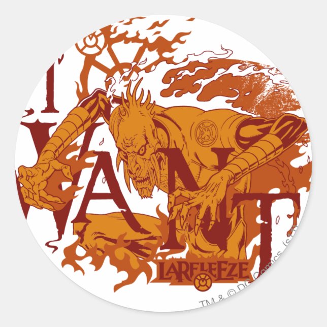 Sticker Rond Larfleeze - Agent Orange 12 (Devant)