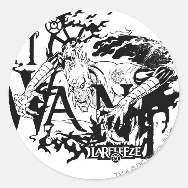 Sticker Rond Larfleeze - Agent Orange 13 (Devant)