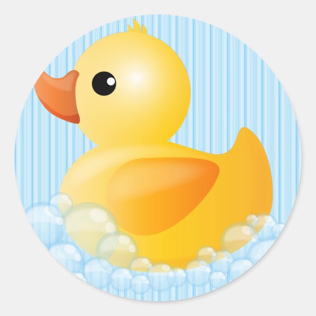 Sticker Rond Large Yellow Duck (Devant)