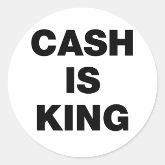 Sticker Rond L'argent est roi