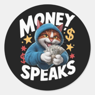 STICKER ROND L'ARGENT PARLE