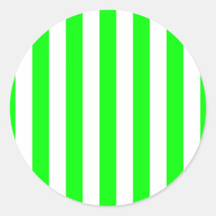 Sticker Rond Larges Rayures Lime