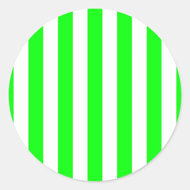 Sticker Rond Larges Rayures Lime (Devant)