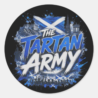 Sticker Rond L'Armée Tartan - surnom de l'équipe nationale d'Éc
