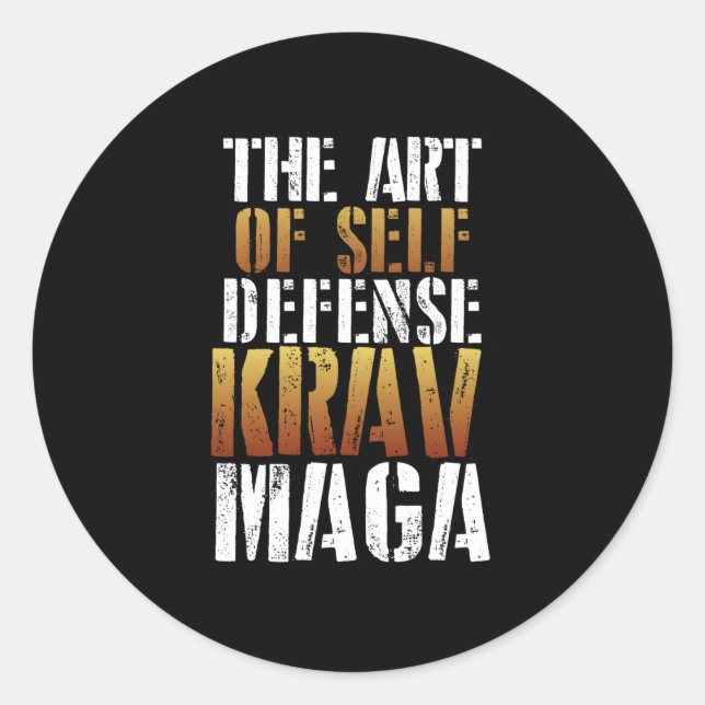 Sticker Rond L'art de krav maga (Devant)