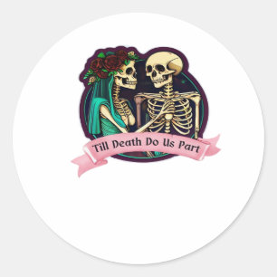Sticker Rond L'art de la Saint-Valentin « Jusqu'à ce que la mor