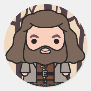 Sticker Rond L'art du personnage de dessin animé de Hagrid