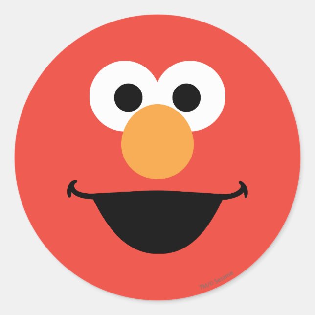Sticker Rond L'art du visage d'Elmo (Devant)