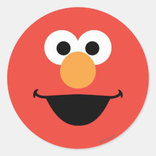 Sticker Rond L'art du visage d'Elmo