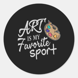 Sticker Rond L'art est mon sport favori