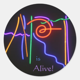 Sticker Rond L'art est vivant !