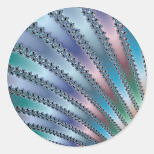 Sticker Rond L'art fractal des doigts