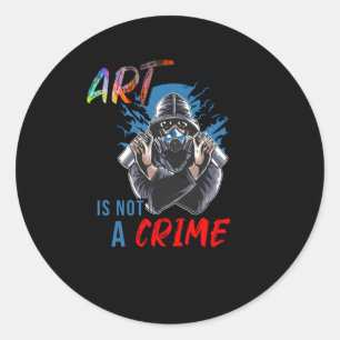 Sticker Rond L'art n'est pas un crime