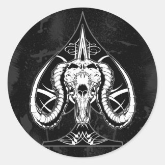 Sticker Rond L'as des pique