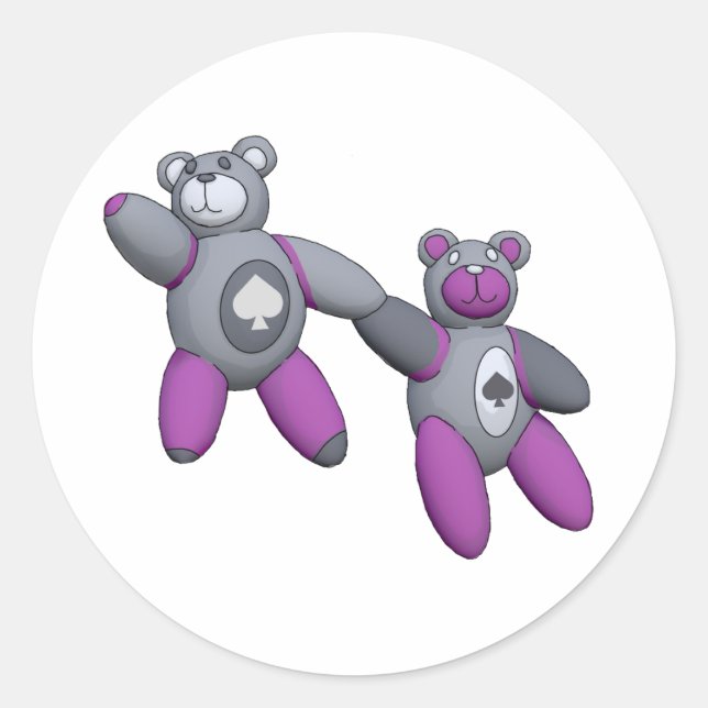 Sticker Rond L'as des pique (Devant)