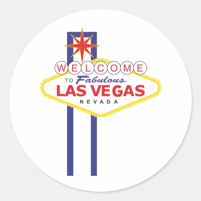 Sticker Rond las vegas (Devant)