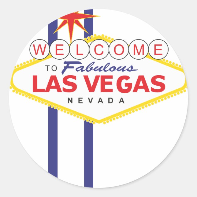 Sticker Rond las vegas (Devant)