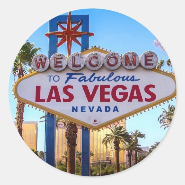 Sticker Rond Las Vegas (Devant)