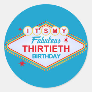 Sticker Rond Las Vegas 30e anniversaire