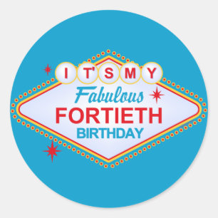 Sticker Rond Las Vegas 40e anniversaire
