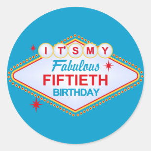 Sticker Rond Las Vegas 50e anniversaire