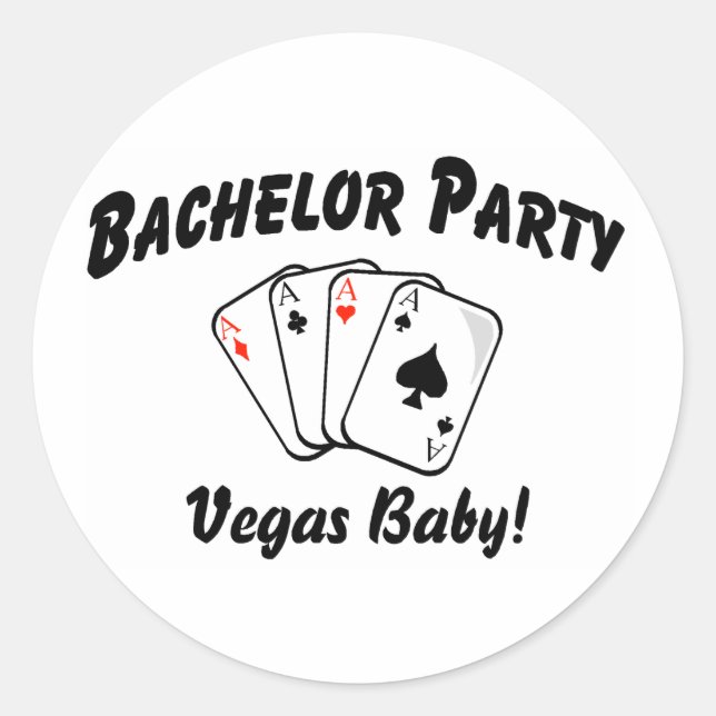 Sticker Rond Las Vegas Bachelor Party (Devant)