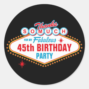 Sticker Rond Las Vegas Custom Merci