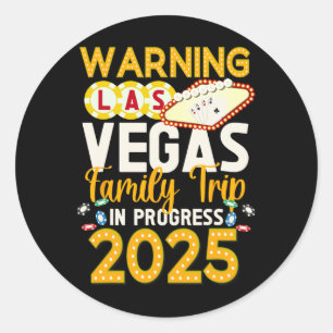 Sticker Rond Las Vegas Famille Voyage En Cours 2025 Las Vegas V