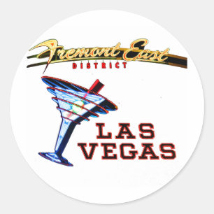 Sticker Rond Las Vegas Neon