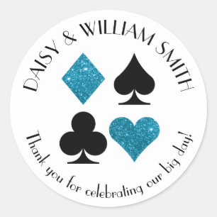 Sticker Rond Las Vegas Thème Texte personnalisé Malibu Blue Pai