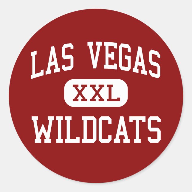 Sticker Rond Las Vegas - Wildcats - High - Las Vegas Nevada (Devant)