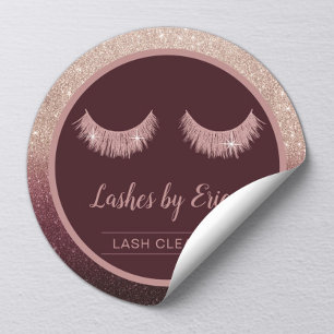 Sticker Rond Lash Cleaner Rose Gold Ombre Eyelash Extensions