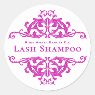 Sticker Rond Lash nettoyant Chic Purple Damask