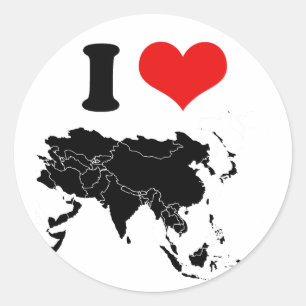 STICKER ROND L'ASIE