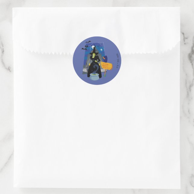 Sticker Rond L'Assistant D'Oz™ | La sorcière méchante (Sac)