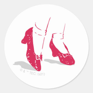 Sticker Rond L'Assistant D'Oz™   Motif Ruby Slippers™