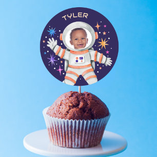 Sticker Rond L'astronaute et les étoiles