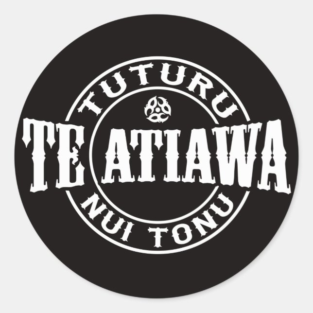 Sticker Rond L'Atiawa Tuturu Nui Tonu (Devant)