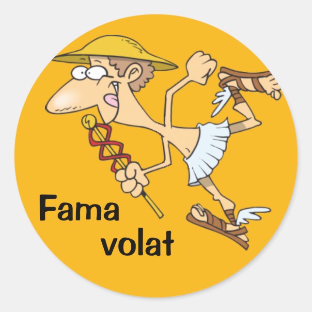 Sticker Rond Latin : Fama volat (Devant)